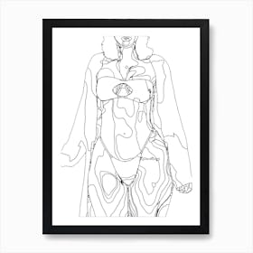 Abstract Geometric Sexy Woman (18) Art Print