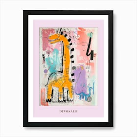 Abstract Dinosaur Graffiti Style Painting 2 Poster Art Print