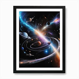 Planets In Space 5 Art Print