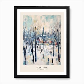 Winter City Park Poster Gorky Park Moscow Russia 4 Art Print