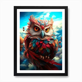 Owl In The Sky Art Print