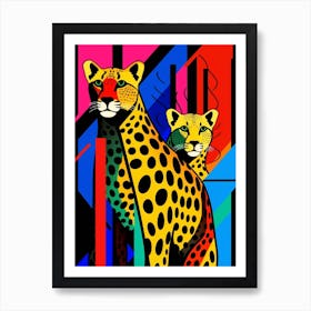 Cheetah Abstract Pop Art 3 Art Print