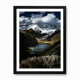 Rondoy, Cordillera Huayhuash Mountain Range In The Peruvian Andes Art Print