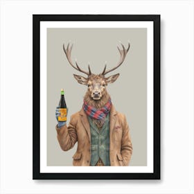 Graeme The Stag Art Print