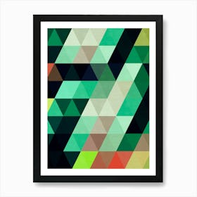 Colorful triangles in harmony 2 Art Print