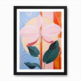 Lily 6 Hilma Af Klint Inspired Pastel Flower Painting Art Print