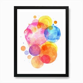 Watercolor Circles 3 Art Print