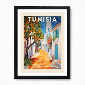 Hammamet Tunisia 4 Fauvist Painting  Travel Poster Art Print