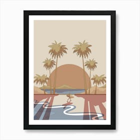 A Beach Stroll Art Print