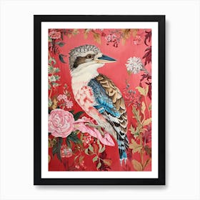 Floral Animal Painting Kookaburra 2 Art Print