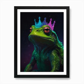 Frog In A Crown Art Print