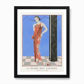 La Chambre Bleue D Arthénice Robe Du Soir, De Beer From Gazette Du Bon Ton Art George Barbier Art Print