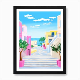 Civitavecchia, Italy Colourful View 2 Art Print