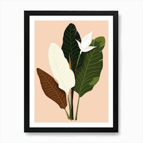 Tropical Leaves And Flowers 4 Art Print