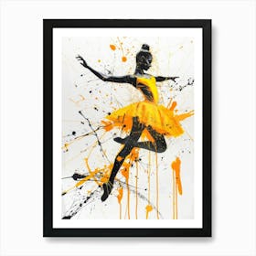 Yellow Ballerina Art Print