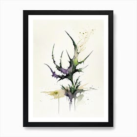 Devil's Claw Herb Minimalist Watercolour 1 Art Print