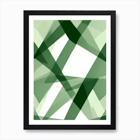 Tropical leaf inspired Abstract Green Wallpaper, 1260 Art Print