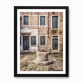 Wellhead In A Venetian Courtyard Art Print