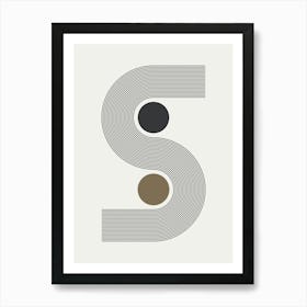 Abstract Boho Art Print, Linear illustration Art Print