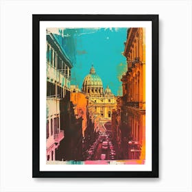 Rome Inspired Retro Polaroid 2 Art Print