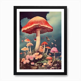 Mushroom Collage 8 Art Print