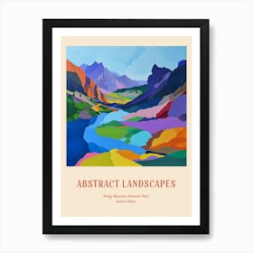 Colourful Abstract Rocky Mountain National Park Usa 3 Poster Art Print