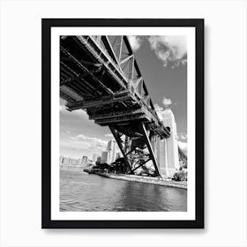 Sydney Harbour Bridge In Black And White Art Print