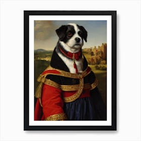 Dandie Dinmont Terrier Renaissance Portrait Oil Painting Art Print