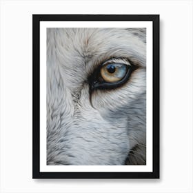 Tundra Wolf Eye 1 Art Print