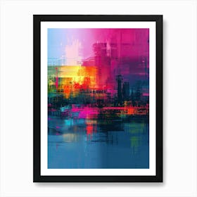 Dotted Dusk | Pixel Art Series Art Print