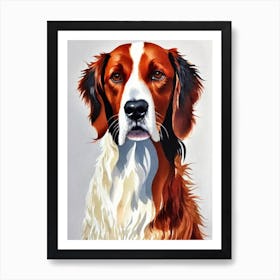 English Setter Watercolour Dog Art Print