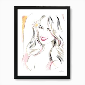 Chole Bennet - Retro 80s Style Art Print