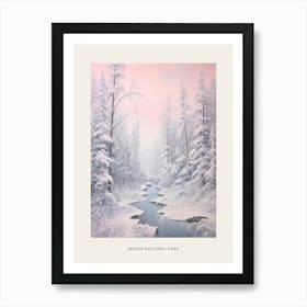 Dreamy Winter National Park Poster  Jasper National Park Canada 3 Art Print