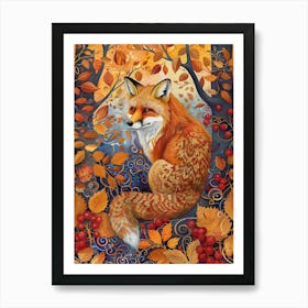 Solitary Fox In The Autumn Art Print