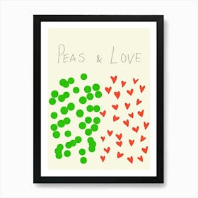 Peas & Love Art Print Art Print