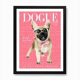 Frenchie Dogue Pink Art Print