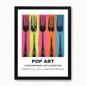 Poster Forks Pop Art 4 Art Print