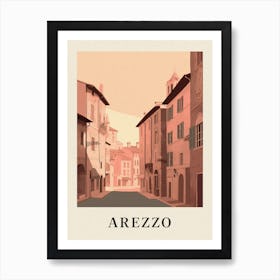 Arezzo Vintage Pink Italy Poster Art Print