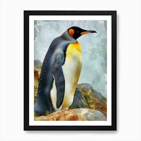 King Penguin Kangaroo Island Penneshaw Colour Block Painting 3 Art Print