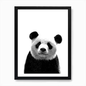 Black and White Panda Bear Watercolor Art Print