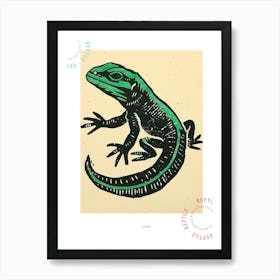 Monsters And Beaded Lizard Bold Block 3 Poster Art Print