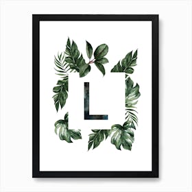 Botanical Alphabet L Art Print