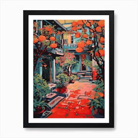 Yuyuan Gardens, China, Painting 1 Art Print