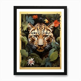 Leopard In The Jungle art print Art Print