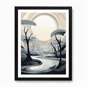 Futuristic Abstract Minimalist 10 Art Print