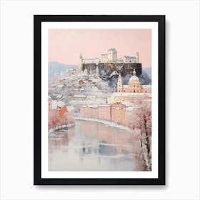 Dreamy Winter Painting Salzburg Austria 3 Art Print