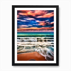 Sunset At The Beach 14 Art Print