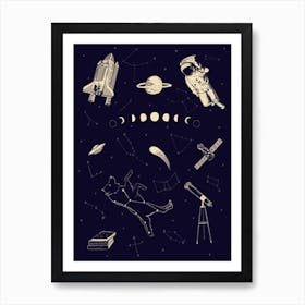 Space Flash Art Print