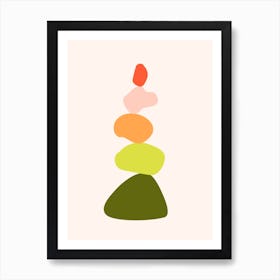 Midcentury Modern Shapes Abstract Poster 5 Art Print