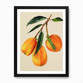 Jackfruit Watercolour Fruit Painting Fruit Art Print